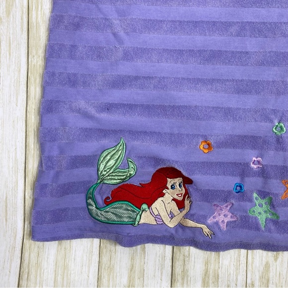 Vintage Disney Store Purple Ariel Little Mermaid Terrycloth Swim Coverup - Picture 2 of 8